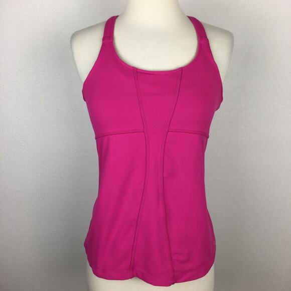 Athleta Pink Racerback Athletic  Tank Top Medium - Picture 2 of 8